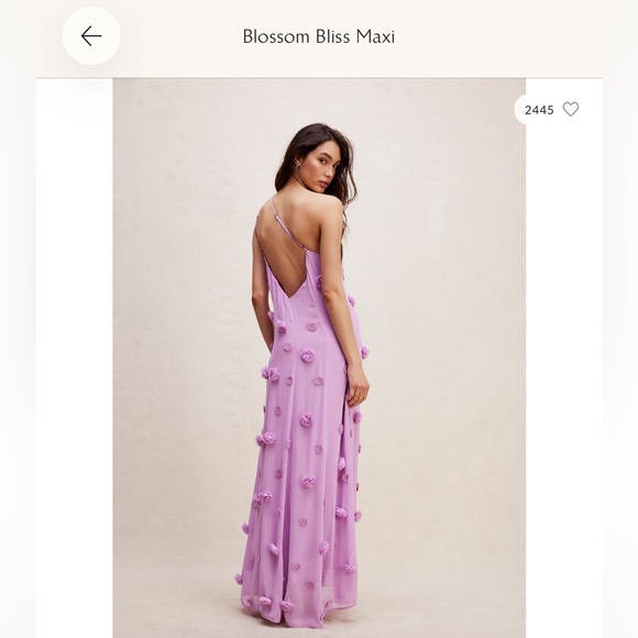 Free People Dresses & Skirts - Free People Lavender Pom-Pom Backless Maxi Dress